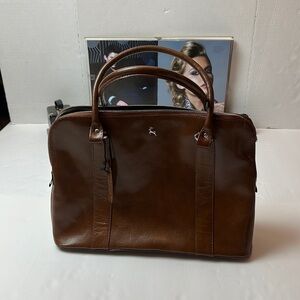 Ashwood Brown Leather Gina Bridge Tote Satchel Bag